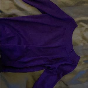 Purple sweater, cute, size m scoop neck 3/4 sleeve